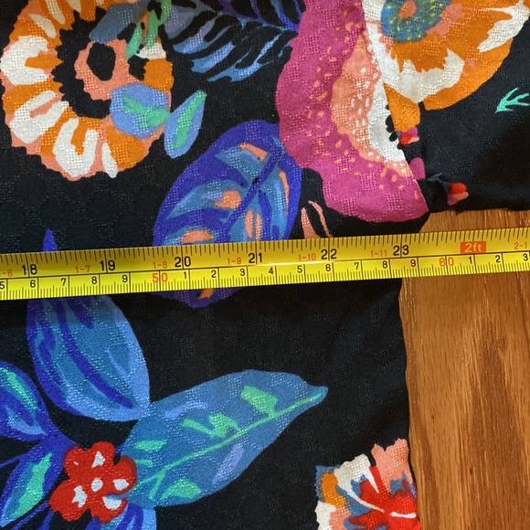 Anthropologie Maeve Dress size Large Black Multi-colored floral - Picture 8 of 9